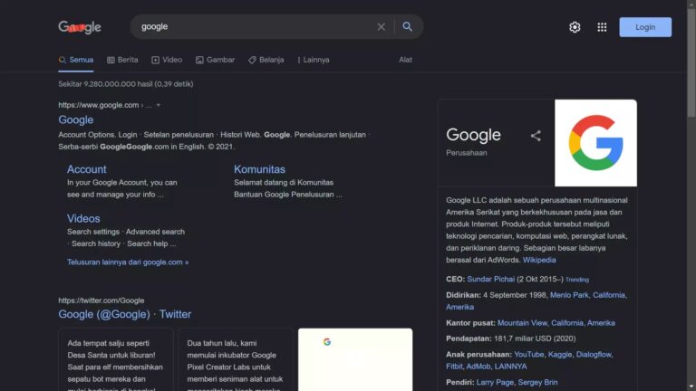 Google Dark Mode