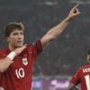 Selebrasi Ole Romeny Usai Cetak Gol Penalti ke Gawang China.