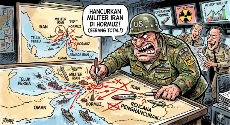 AS Siapkan Rencana ‘Bumi Hangus’ Militer Iran di Selat Hormuz, Incar Komandan IRGC!