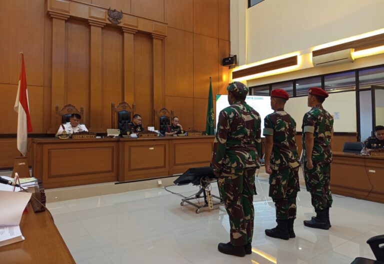Sidang Kasus Pembunuhan Kacab Bank: Tiga Prajurit Kopassus Jalani Sidang Tuntutan Hari Ini